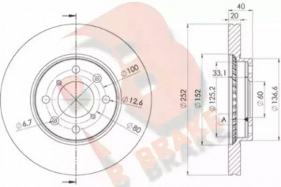 R BRAKE 78rbd26035 -  Тормозной диск